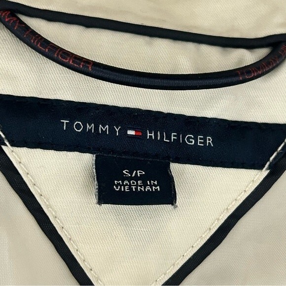 Womens Tommy Hilfiger Windbreaker Tan Beige Jacket Coat Small Lightweight Lined - Picture 7 of 14